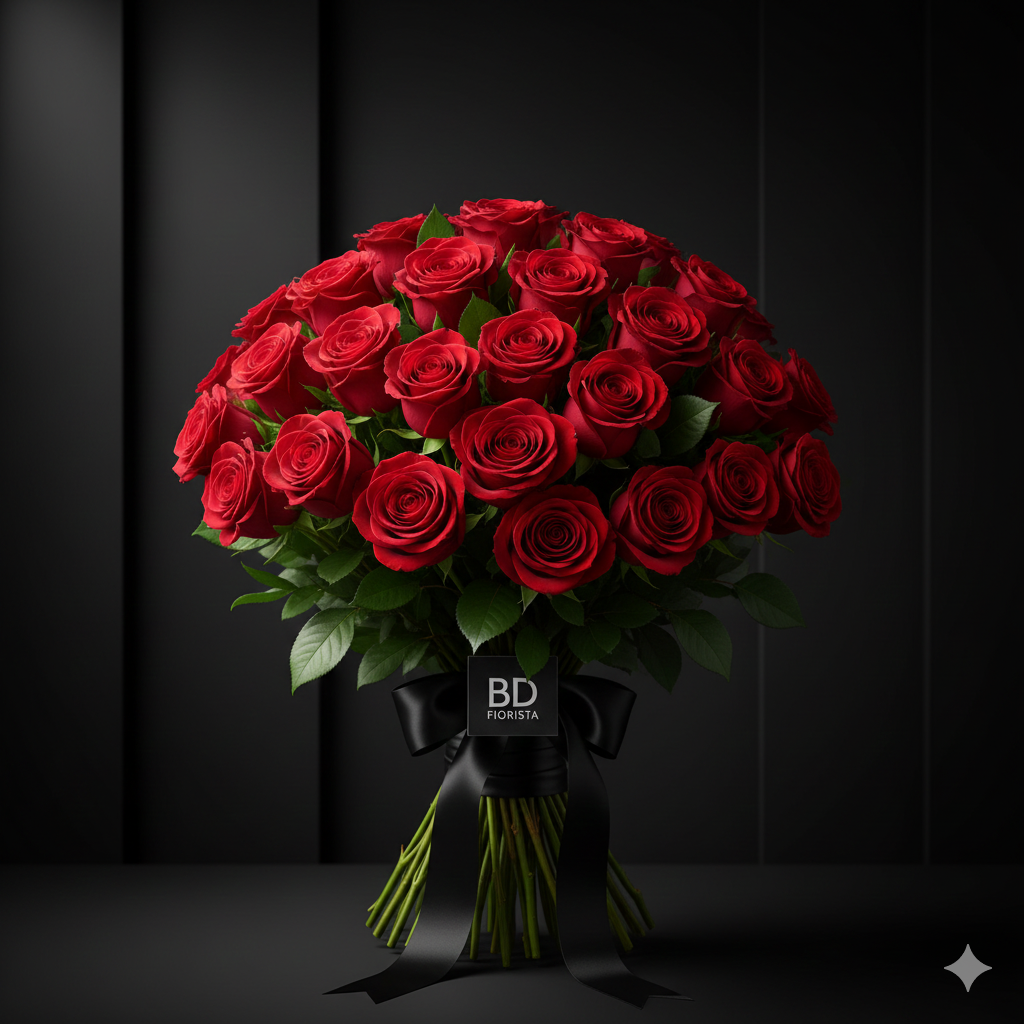 Bouquet di Rose Rosse – Eleganza Moderna