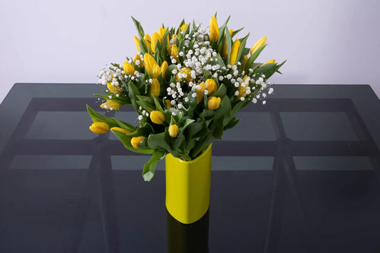 Luminosa Primavera : la gioia dei tulipani gialli a Milano